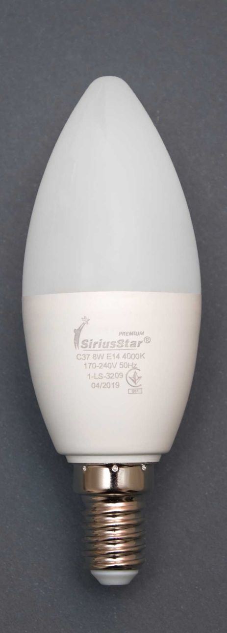 Світлодіодна лампа SIRIUSSTAR 3209 С37 8W-4000K-E14