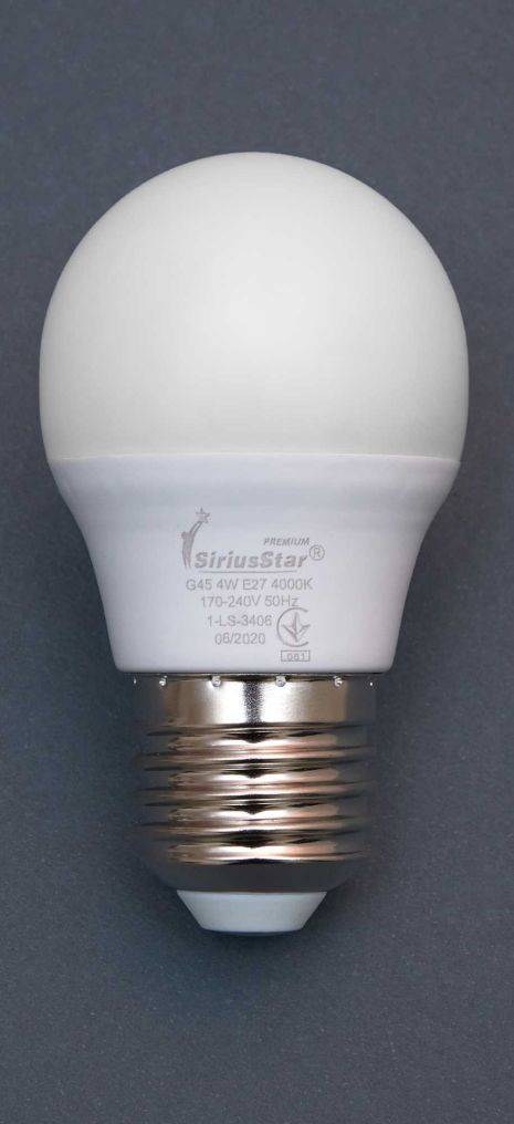 Світлодіодна лампа SIRIUSSTAR 3406 G45 4W-4000K-E27