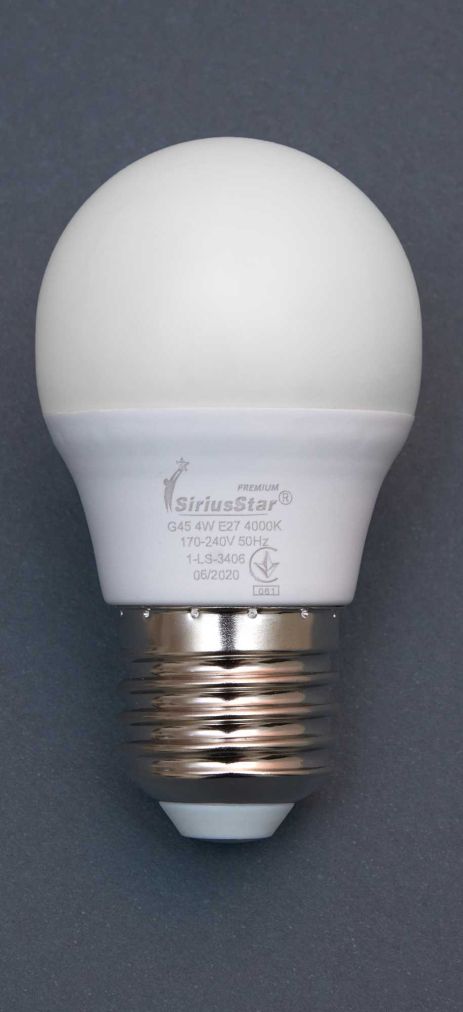 Світлодіодна лампа SIRIUSSTAR 3406 G45 4W-4000K-E27