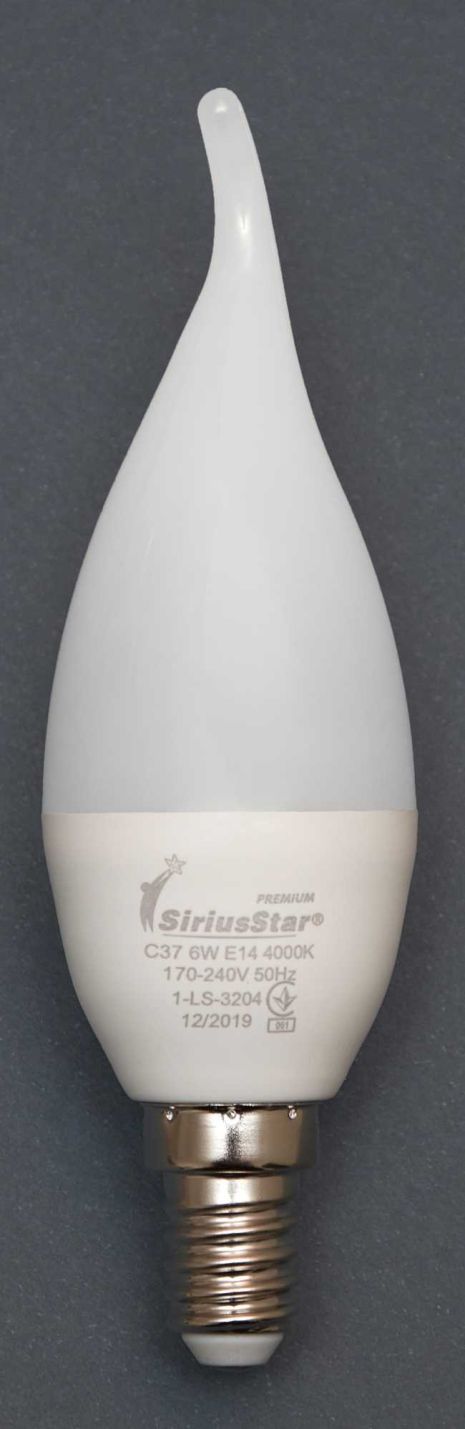 Світлодіодна лампа SIRIUSSTAR 3204 СА37 6W-4000K-E14