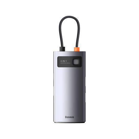 USB-Hub Baseus Metal Gleam Series 4-in-1 Multifunctional Type-C HUB Docking Station Gray (Type-C to USB3.0*3+RJ45*1) WKWG070113 USB-Hub Baseus Metal Gleam Series 4-in-1 Multifunctional Type-C HUB Docking Station Gray (Type-C to USB3.0*3+RJ45*1) WKWG070113