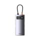USB-Hub Baseus Metal Gleam Series 4-in-1 Multifunctional Type-C HUB Docking Station Gray, Type-C to 3 USB3.0, 1 RJ45, WKWG070113