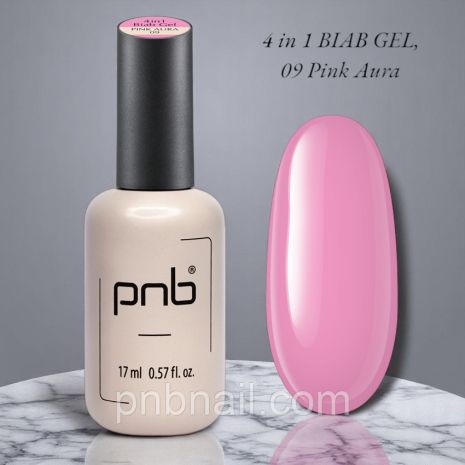 BIAB Gel 4 in 1 PNB, 09 Pink Aura, 17 мл