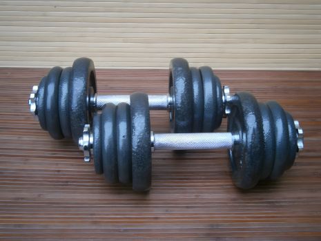 Гантели стальные разборные по 11,5 кг (23 кг комплект) Спорт Люкс Гантели стальные разборные по 11,5 кг (23 кг комплект) Спорт Люкс