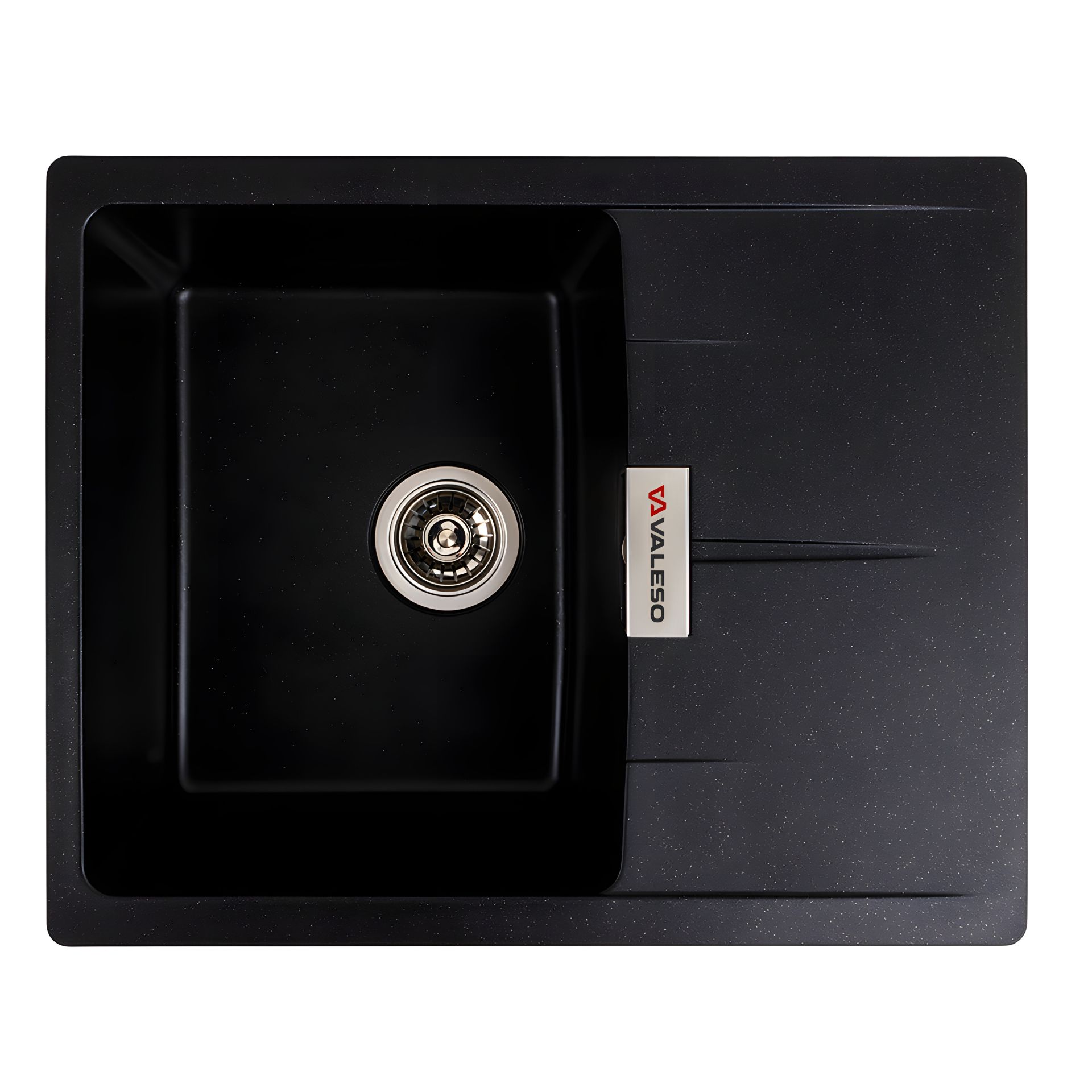 Гранитная мойка VALESO ZIRKONE 6250, матовая, Черный металлик Гранитная мойка VALESO ZIRKONE 6250, матовая, Черный металлик