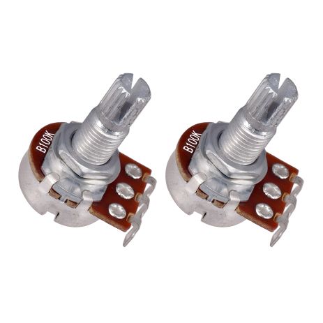 Потенциометр B100 для активных датчиков электрогитары, резистор 18 мм серый