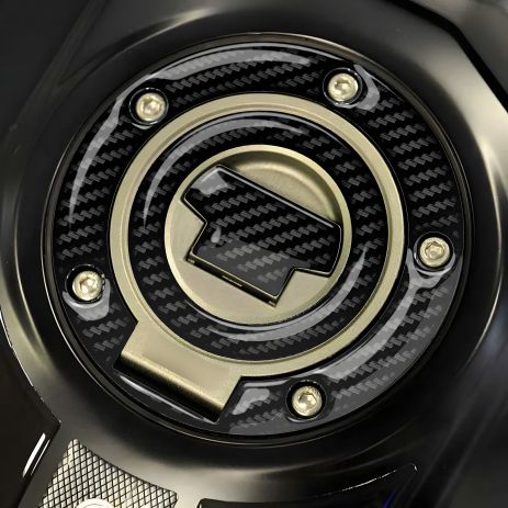 3D наклейка на бак мотоцикла чорна