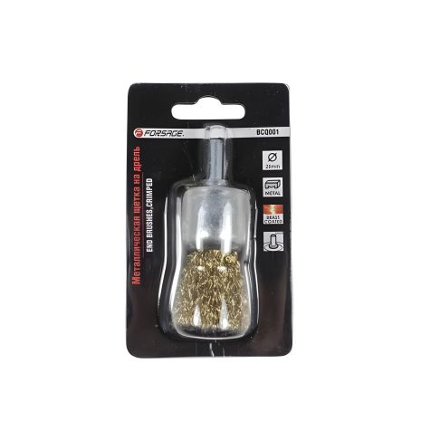 Кордщетка чашеподібна латунна для дриля 25 мм, в блістері FORSAGE F-BCQ001 Кордщетка чашеподібна латунна для дриля 25 мм, в блістері FORSAGE F-BCQ001