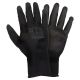 Трикотажные перчатки р10 с частичным ПУ покрытием (черно-серые манжет) SIGMA 9446411