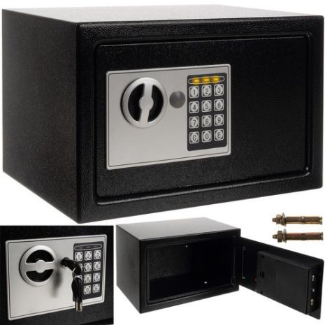 Сейф с электронным замком и ключем для дома, офиса, отеля Malatec 22627
