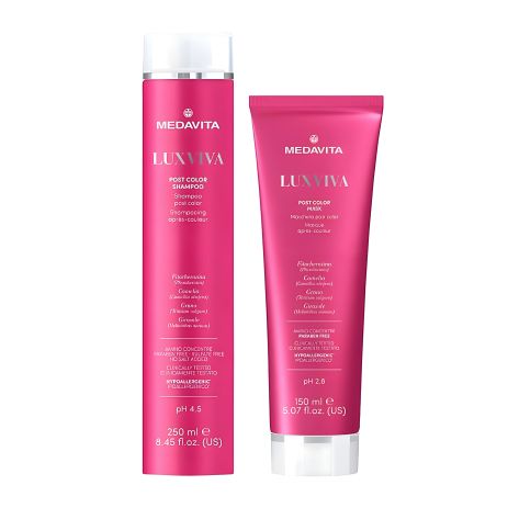 Набор Medavita Luxviva Post Color шампунь и маска для окрашенных волос, 250/150 мл