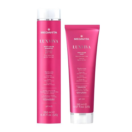 Косметичний набір Medavita Luxviva для фарбованого волосся, шампунь і маска, 250/150 мл Косметичний набір Medavita Luxviva для фарбованого волосся, шампунь і маска, 250/150 мл