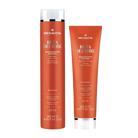 Medavita Beta Refibre Reconstructive набір шампунь і маска для відновлення пошкодженого волосся, 250/150 мл Medavita Beta Refibre Reconstructive набір шампунь і маска для відновлення пошкодженого волосся, 250/150 мл