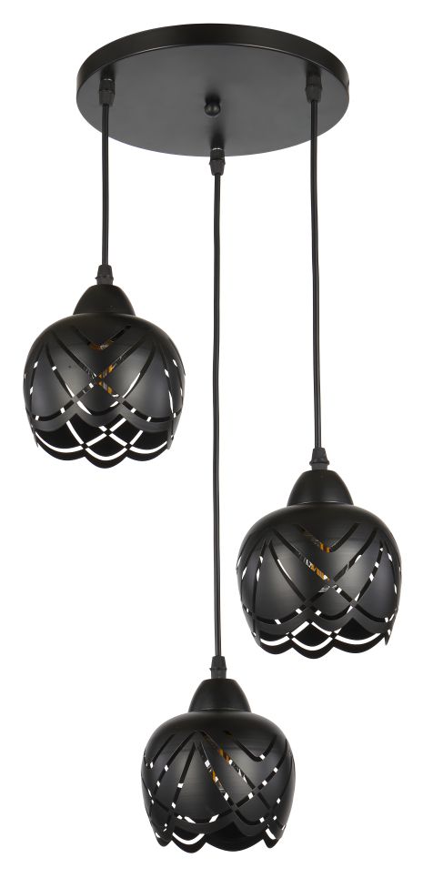 Подвесная люстра INTEREES IS 6166-3 BK