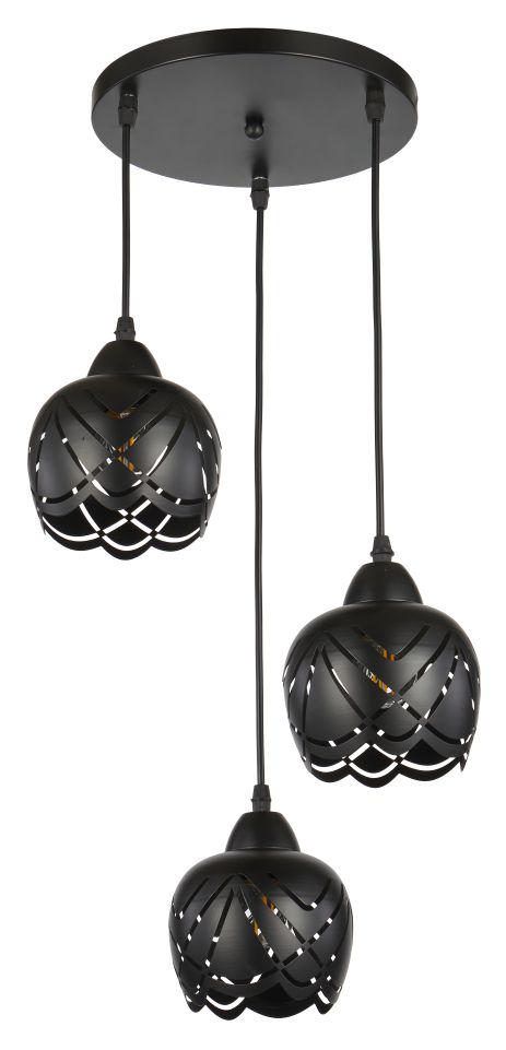 Подвесная люстра INTEREES IS 6166-3 BK Подвесная люстра INTEREES IS 6166-3 BK