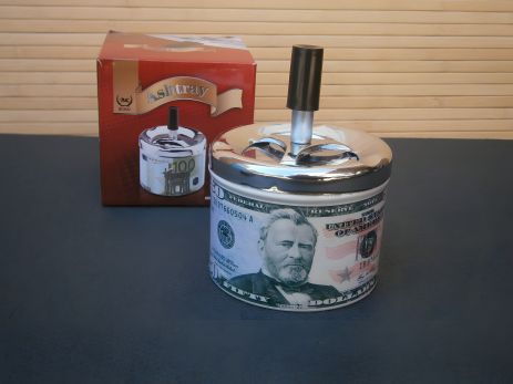 Металлическая бездымная пепельница “Fifty USD” Металлическая бездымная пепельница “Fifty USD”