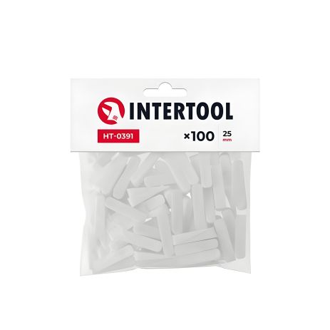 Клинья для плитки 25 мм / 100шт INTERTOOL HT-0391 Клинья для плитки 25 мм / 100шт INTERTOOL HT-0391