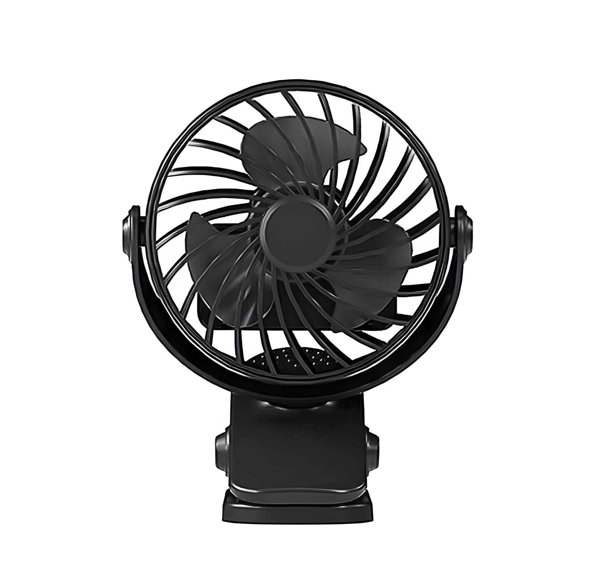 Портативний вентилятор USB з акумулятором на прищіпці, 12x11 см, оберт. 720 град. 2.5W, 5V, 500mAh, Type-C, чорний Портативний вентилятор USB з акумулятором на прищіпці, 12x11 см, оберт. 720 град. 2.5W, 5V, 500mAh, Type-C, чорний