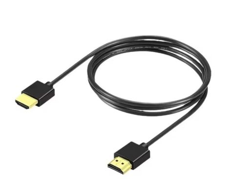 Кабель HDMI Slim /2K 144Hz (4K 60Hz) /Тонкий(3.2mm), 1.5m(150cm) Black