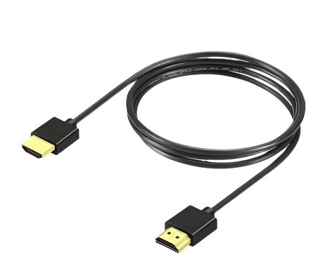 Тонкий Кабель HDMI 2K 144Hz (4K 60Hz), 1m (100cm), Slim, Черный (3.2mm)