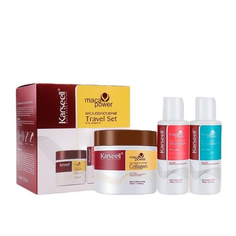 Тревел набор Karseell Мaca Essence Repair Travel Set шампунь, кондиционер и маска, 70/70/100 мл (коробка)