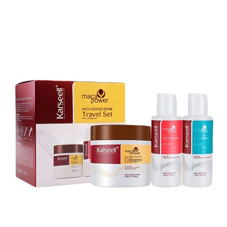 Путевой комплект Karseell Мaca Essence Repair: шампунь, кондиционер, маска, 70/70/100 мл (коробка) Путевой комплект Karseell Мaca Essence Repair: шампунь, кондиционер, маска, 70/70/100 мл (коробка)