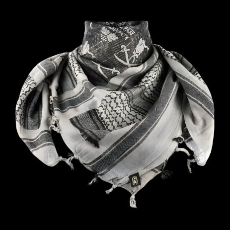 Арафатка шемаг "Сич" серо-черная из 100% хлопка, 105х105 см Арафатка шемаг "Сич" серо-черная из 100% хлопка, 105х105 см