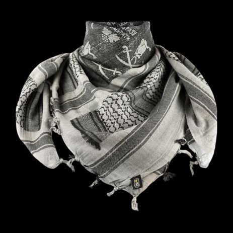 Arafat Shamag "Sich" серо-черный 100% хлопок 105x105 см.