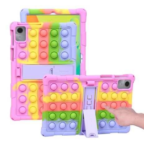 Чохол SoftGel Kids дитячий pop-it Lenovo Tab M11 TB330 TB331 Веселка Світло-рожевий