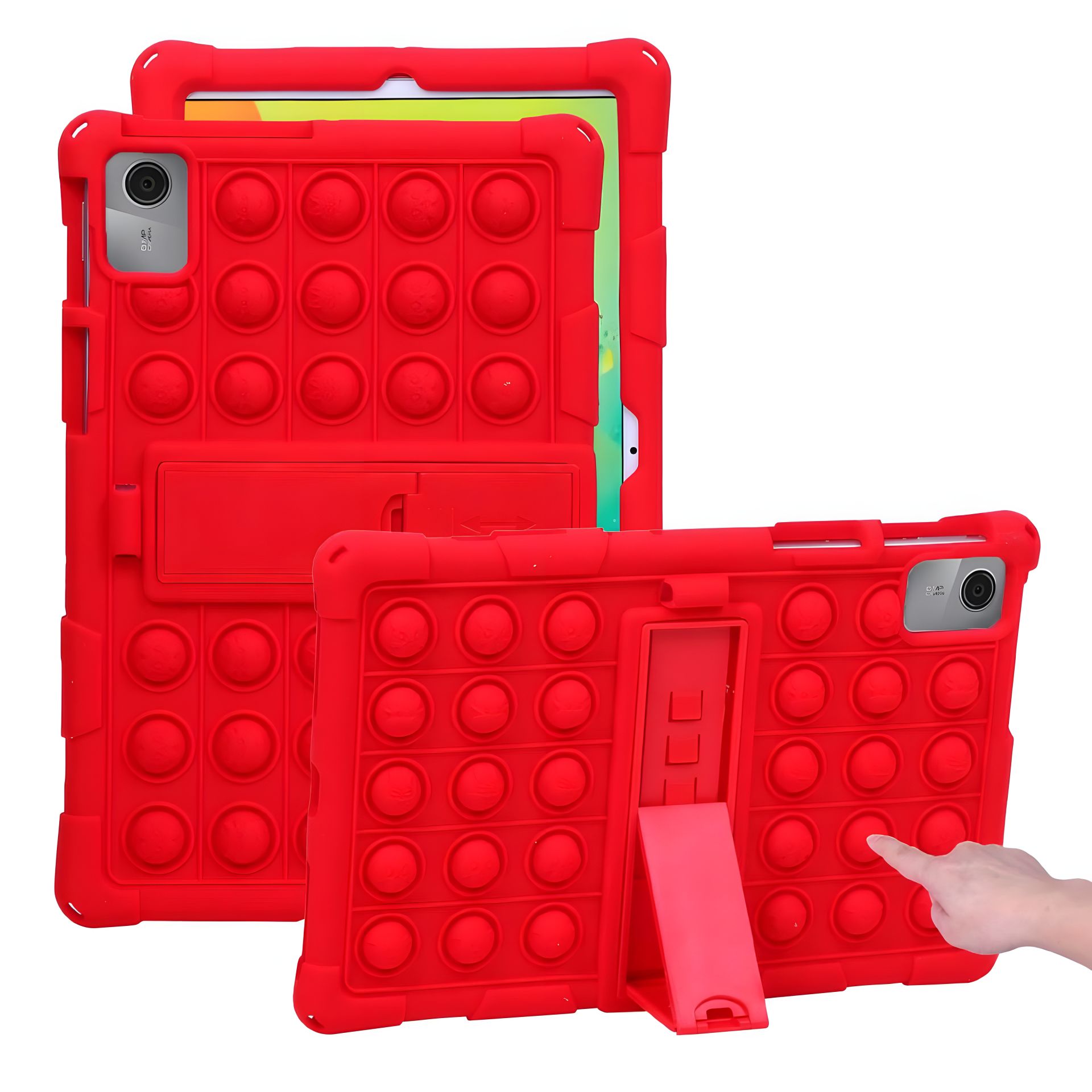 Детский чехол SoftGel Kids pop-it для Lenovo Tab M11 TB330 TB331, Красный Детский чехол SoftGel Kids pop-it для Lenovo Tab M11 TB330 TB331, Красный