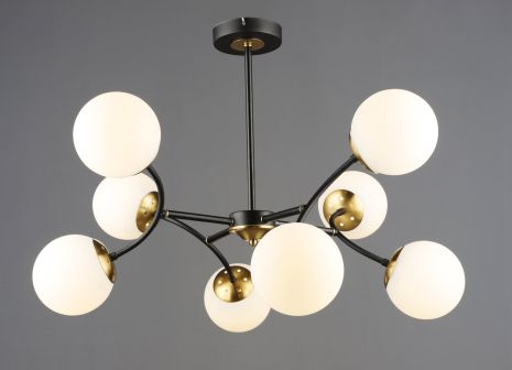 Люстра молекула B N6612/8 Черный+Медь