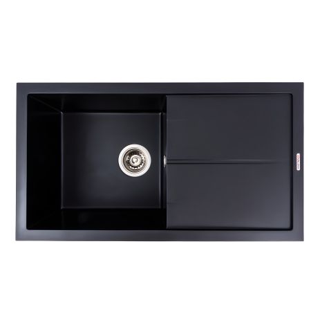 Мийка гранітна для кухні VALESO SOLID 7843 матова Чорний
