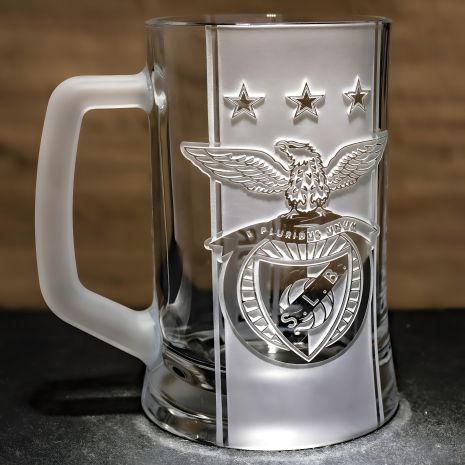 ФК Бенфика Sport Lisboa e Benfica пивной бокал с гравировкой