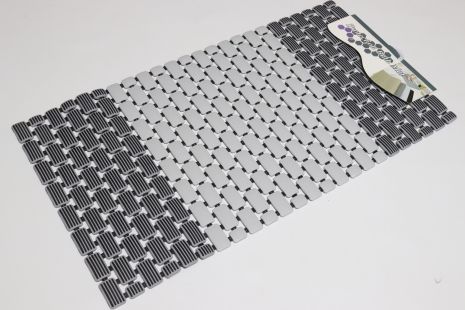 Протиковзкий килимок для душового піддону на присосках 68*40 см 1808/grey
