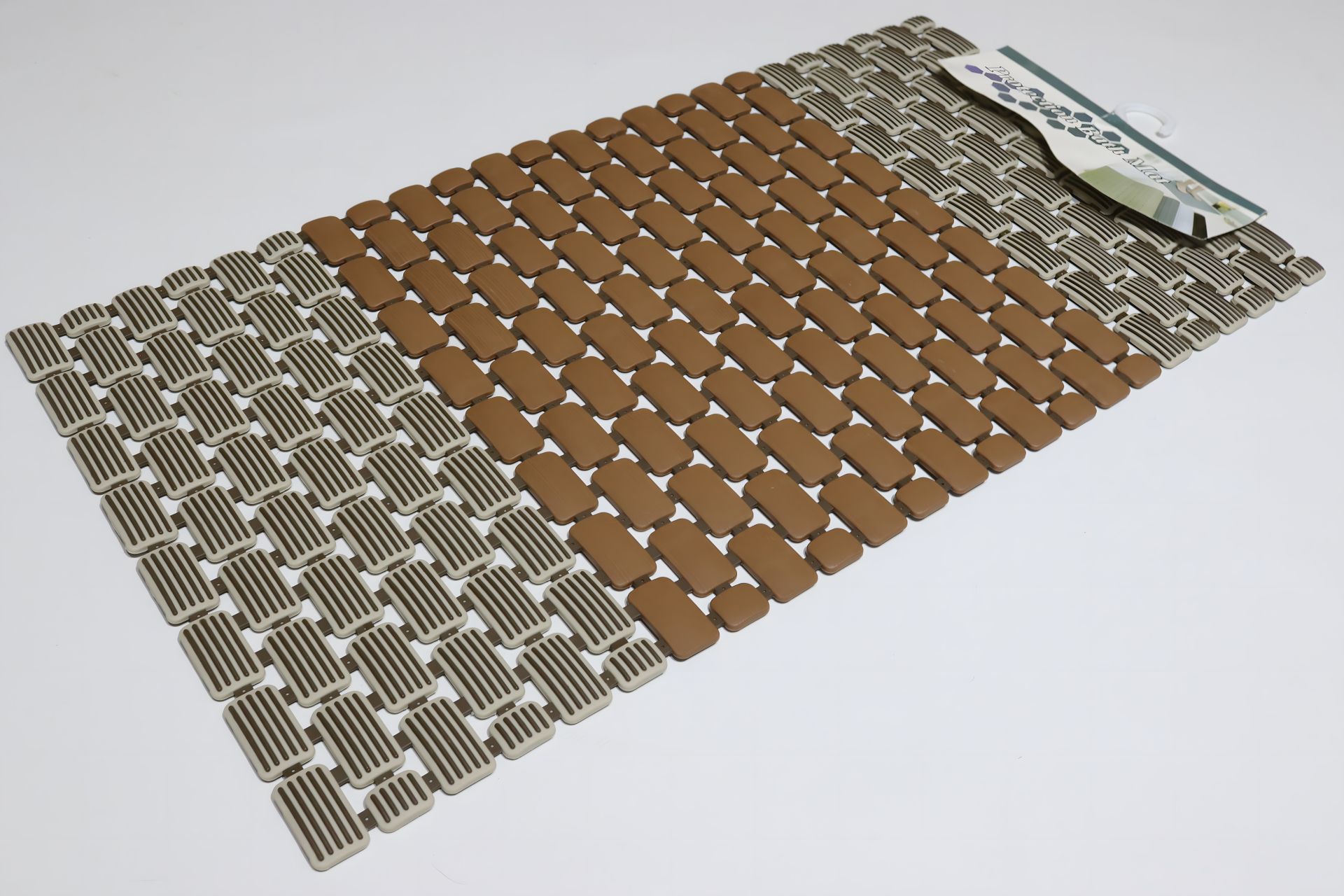 Протиковзкий килимок для душового піддону на присосках 68*40 см, 1808/brown Протиковзкий килимок для душового піддону на присосках 68*40 см, 1808/brown