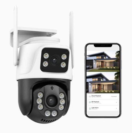 Зовнішня IP WiFi камера QEARIM EP6-QQ-6M 3+3MP icsee Dual Lens