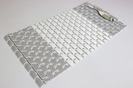 Килимок протиковзкий на присосках для душового піддону 68*40 см 1808/white Килимок протиковзкий на присосках для душового піддону 68*40 см 1808/white