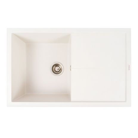 Матовая гранитная мойка для кухни VALESO MAGNUM 7950 Белая в точку