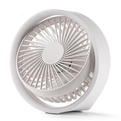 Настільний бездротовий вентилятор GXQC N601, 1200mAh, 6.5W, LED, White