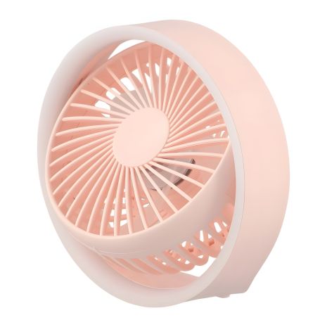 Настільний бездротовий вентилятор GXQC N601, 1200mAh, 6.5W, LED, рожевий