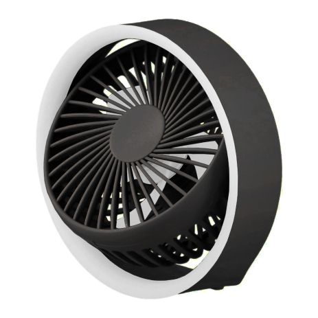 Настільний бездротовий вентилятор GXQC N601, 1200mAh, 6.5W, LED, Black