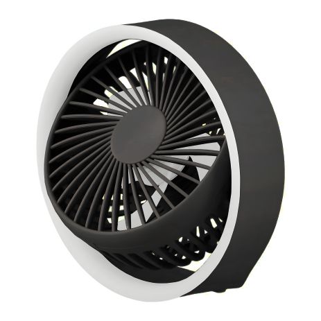 Настільний бездротовий вентилятор GXQC N601, 1200mAh, 6.5W, LED, Black