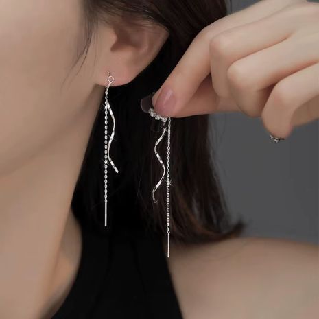 Серьги проволочная цепочка с кисточками серьги кисточки капли протяжки прямые