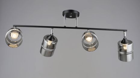 Люстра B K2286/4 BK+CH (Чорний + Хром)