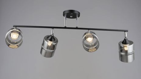 Люстра B K2286/4 BK+CH (Черный + Хром)