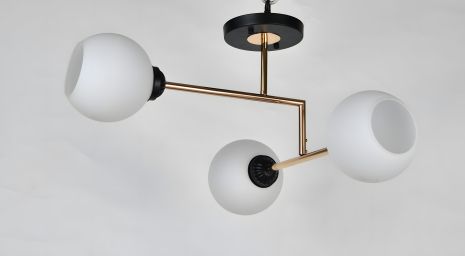 Люстра L0020-3 BK+FGD (черный+золото)