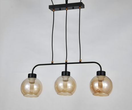 Чорна люстра L0035-3 BK