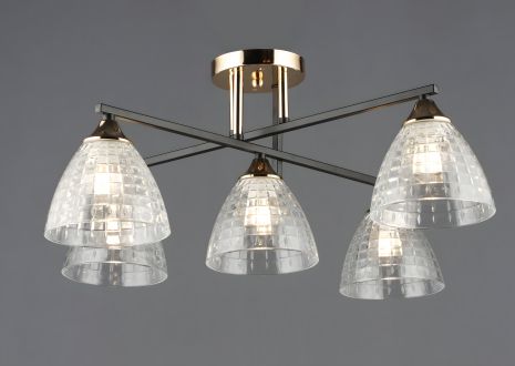 Люстра BlackGold A4426/5 BK+FGD (Чорний + Золото)