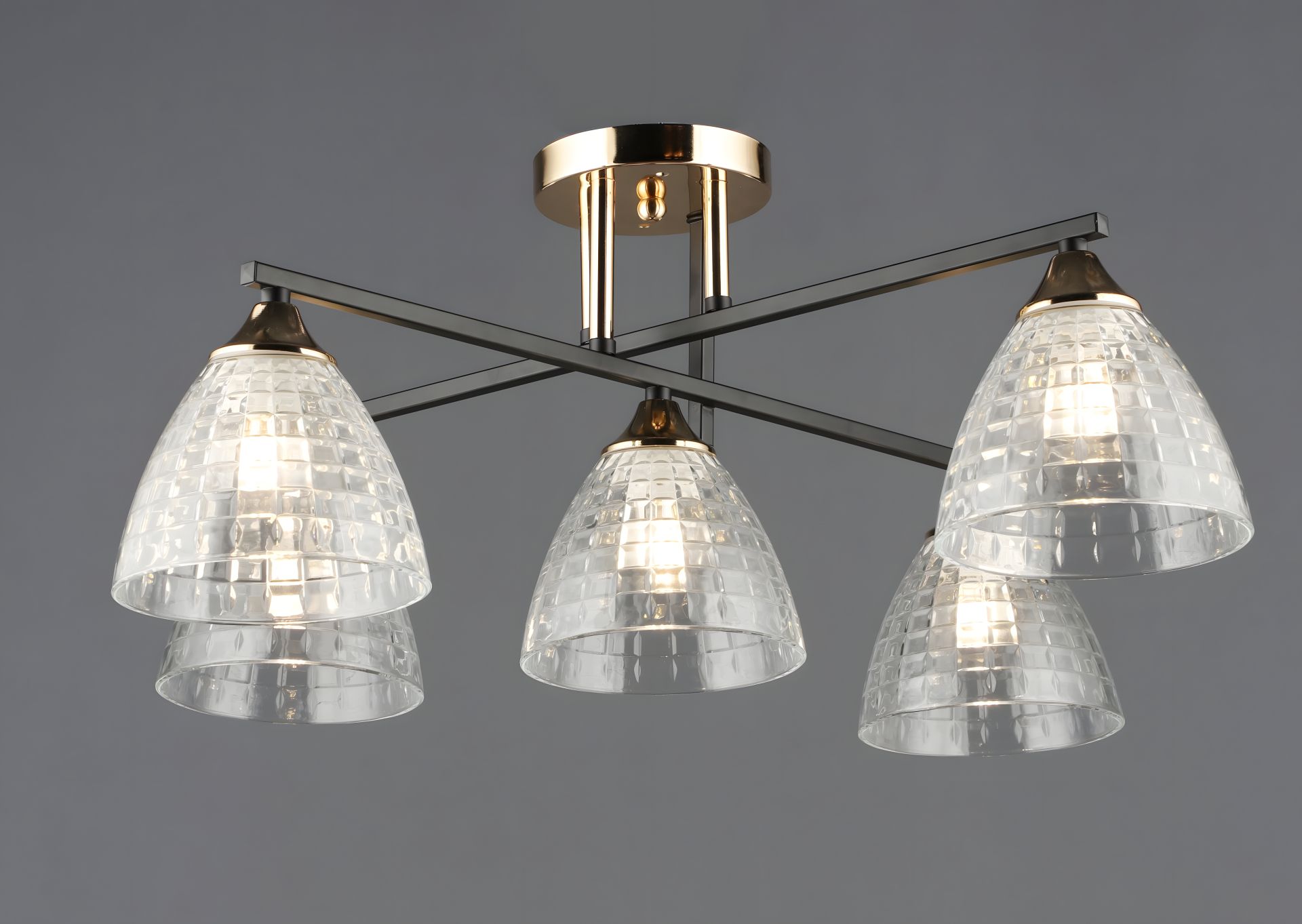 Люстра BlackGold A4426/5 BK+FGD (Чорний + Золото) Люстра BlackGold A4426/5 BK+FGD (Чорний + Золото)