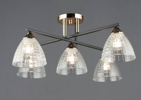 Люстра дизайна A A4426/5 BK+FGD (Черный + Золото) Люстра дизайна A A4426/5 BK+FGD (Черный + Золото)